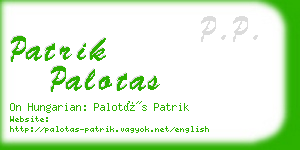 patrik palotas business card